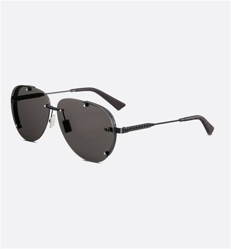 NeoDior A1U aviator sunglasses in metallic .